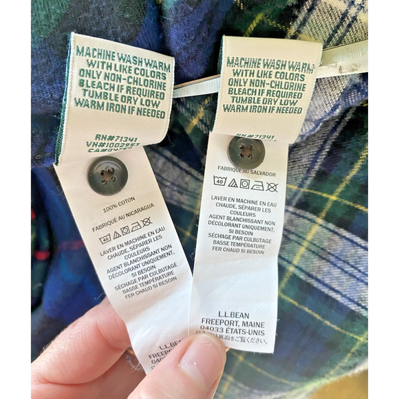 2 LL Bean Plaid Shirts Womens 2X* Nature Outdoor Gorpcore Long Sleeve Flannels - Picture 5 of 12